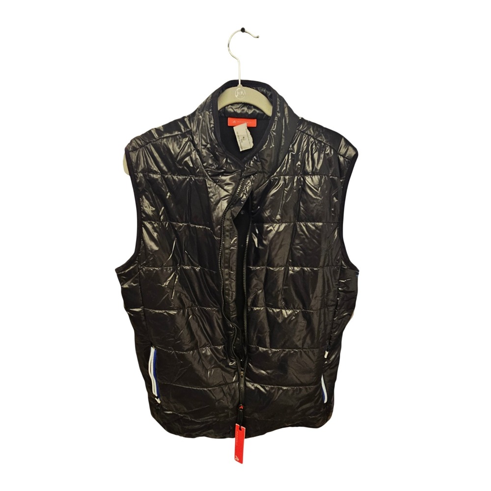 Redvanly Winslow Vest Mens Large Black Quilted Full Zip Golf Athletic R2493 NEW